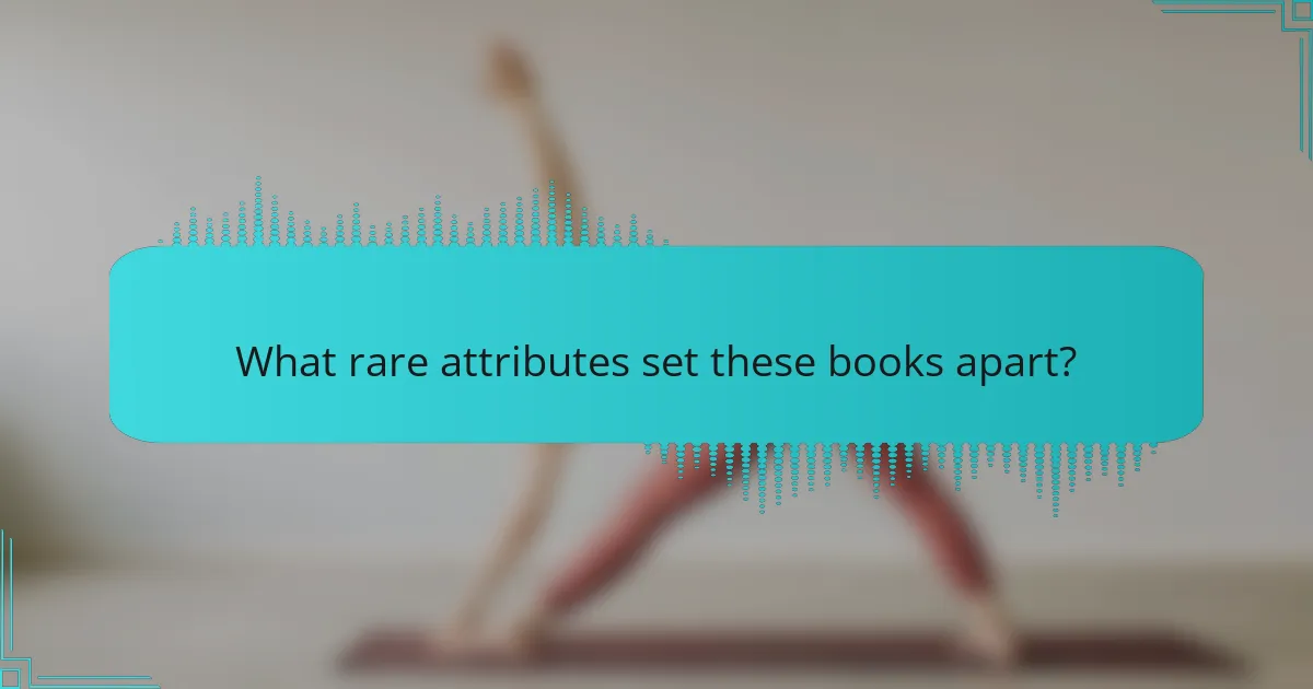 What rare attributes set these books apart?