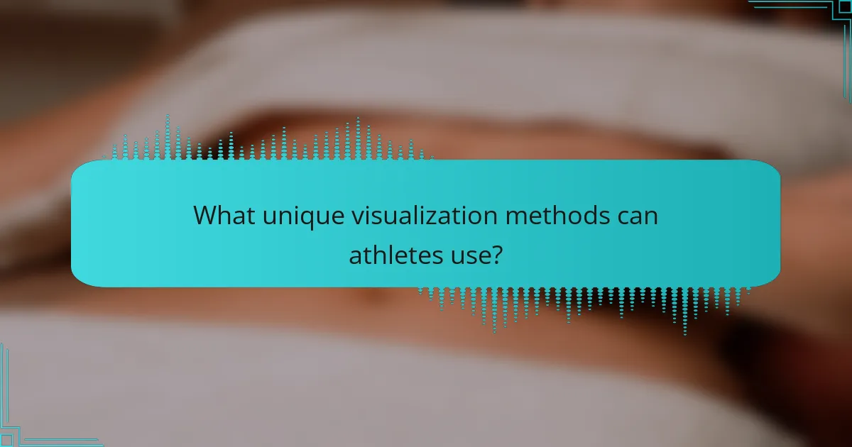 What unique visualization methods can athletes use?